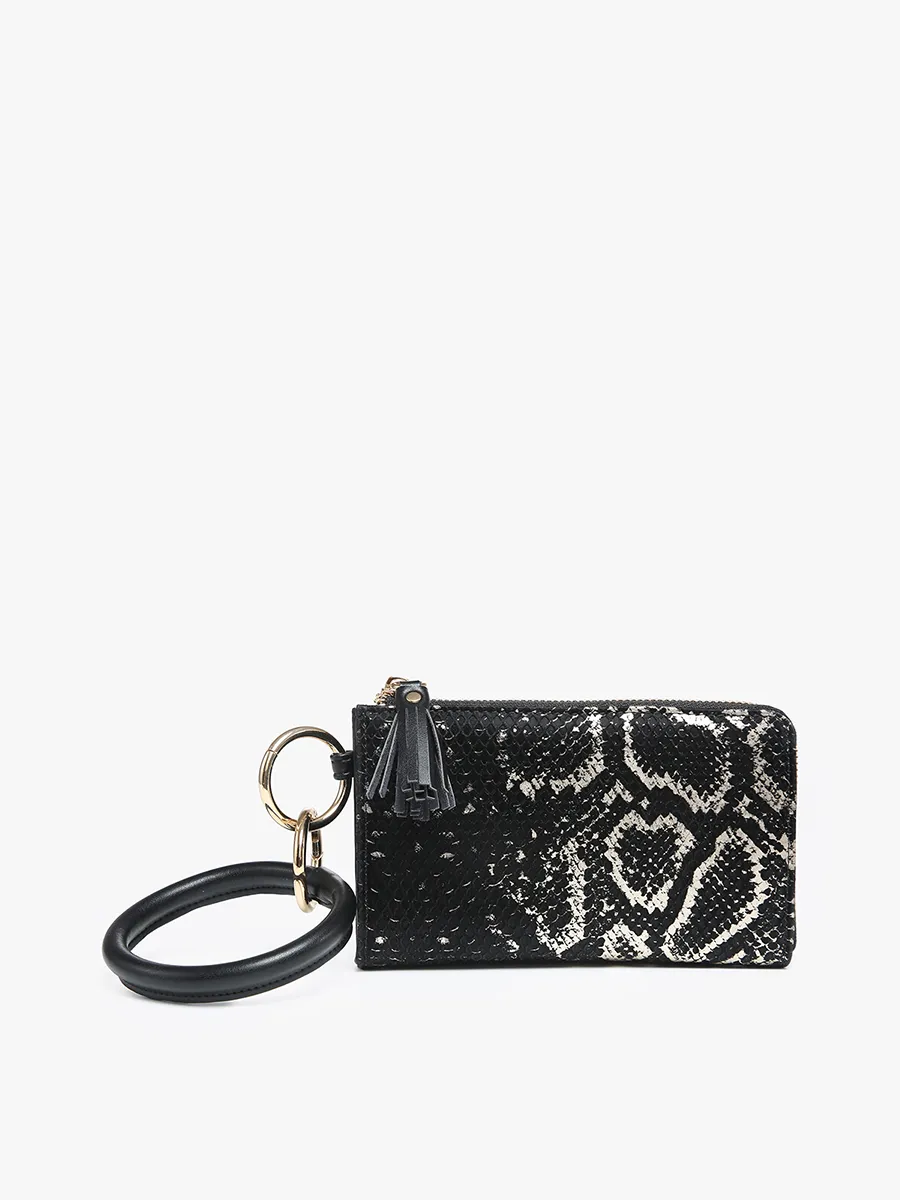 Liv Vegan Snake Bangle Wristlet/Wallet