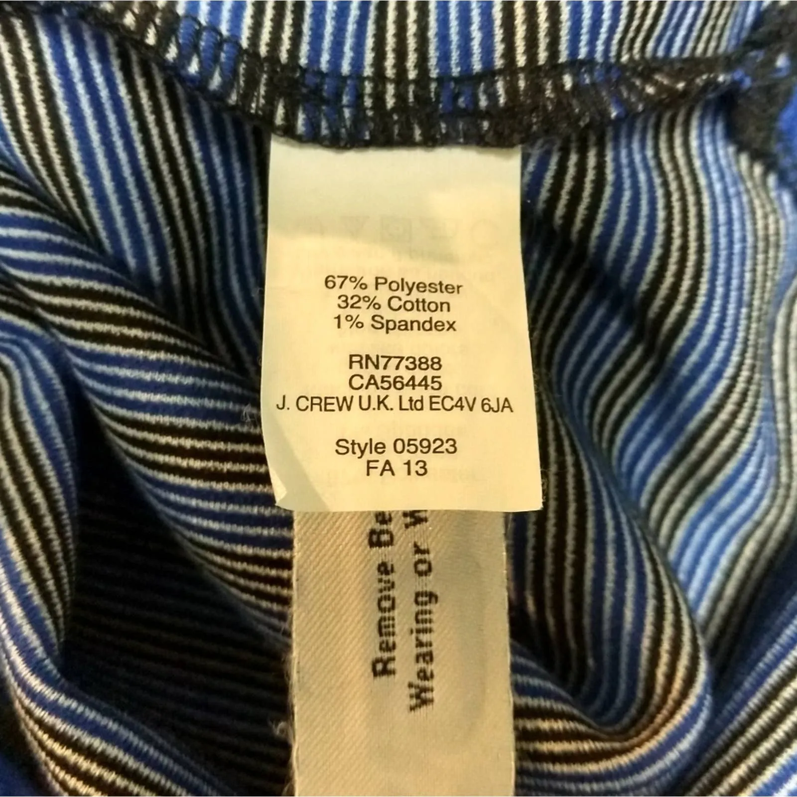 Madewell Gallerist Ponte Top Blue Black Stripe