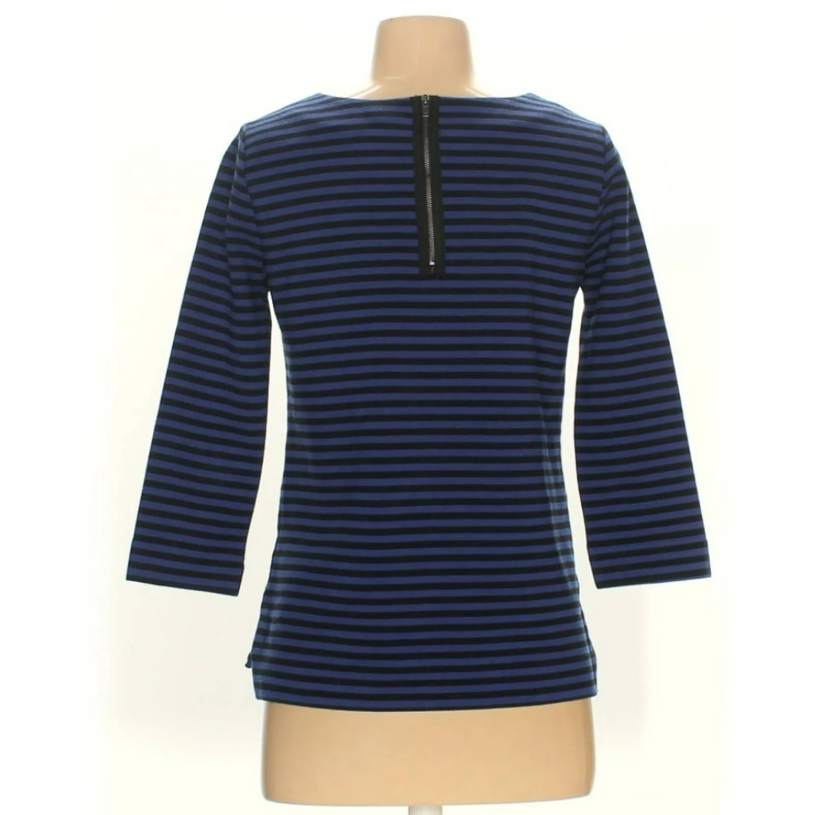 Madewell Gallerist Ponte Top Blue Black Stripe