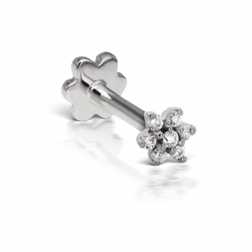 Maria Tash 3MM Diamond Flower Threaded Stud