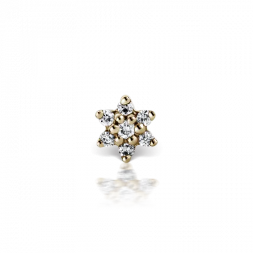 Maria Tash 3MM Diamond Flower Threaded Stud