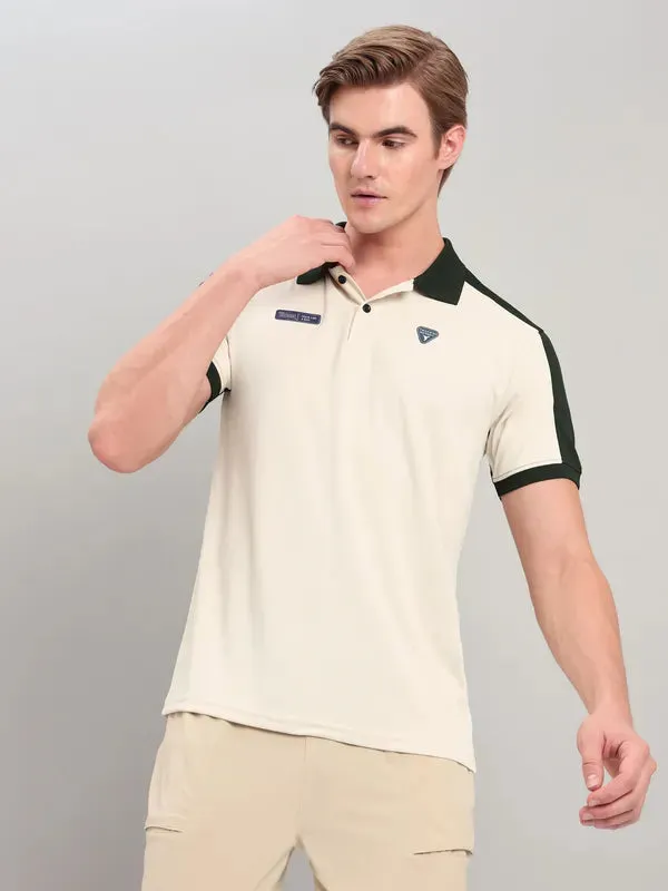 Men Colorblock Slim Fit Polo T-shirt with TECHNO COOL 