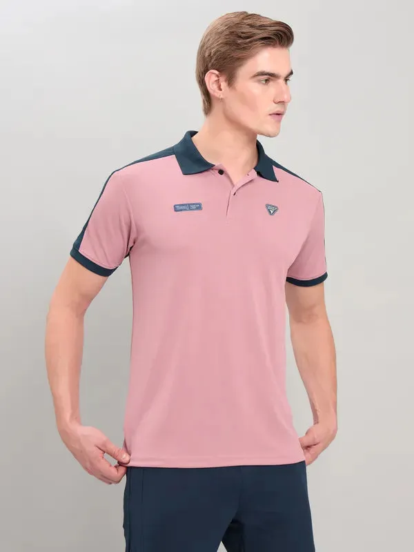 Men Colorblock Slim Fit Polo T-shirt with TECHNO COOL 