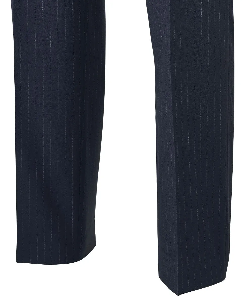 Navy Stripe Tailored Suit Trousers