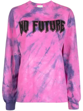 NO FUTURE TIE-DYE LONGSLEEVED SWEATER