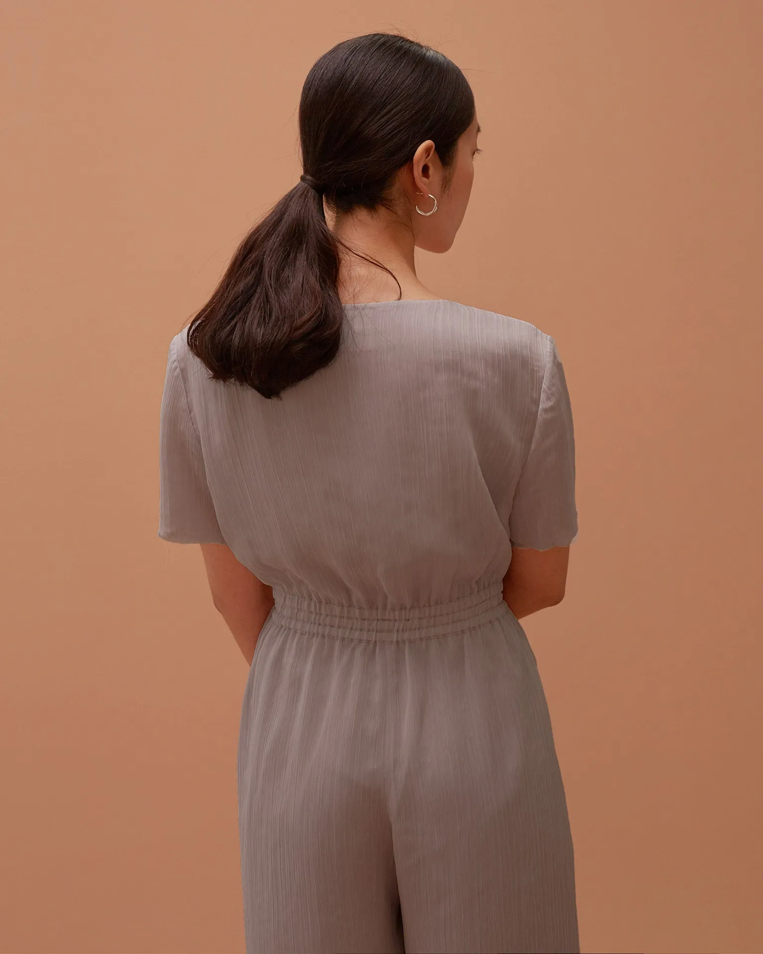 Ola Pleats Jumpsuit / Grey