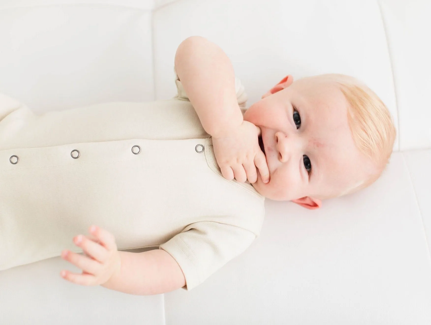 Organic S/Sleeve Romper - Fern & Flower Solids