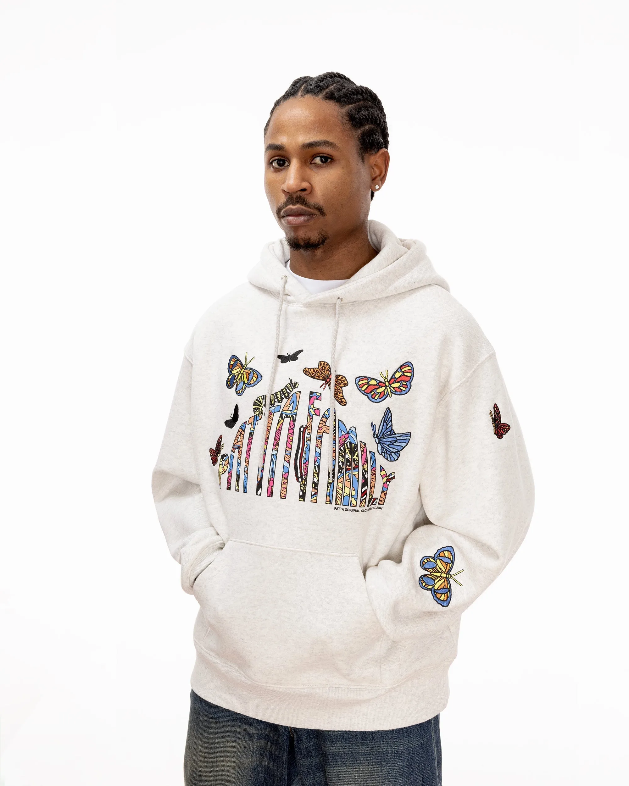 Patta Family Classic Hooded Sweater (Light Grey Melange)