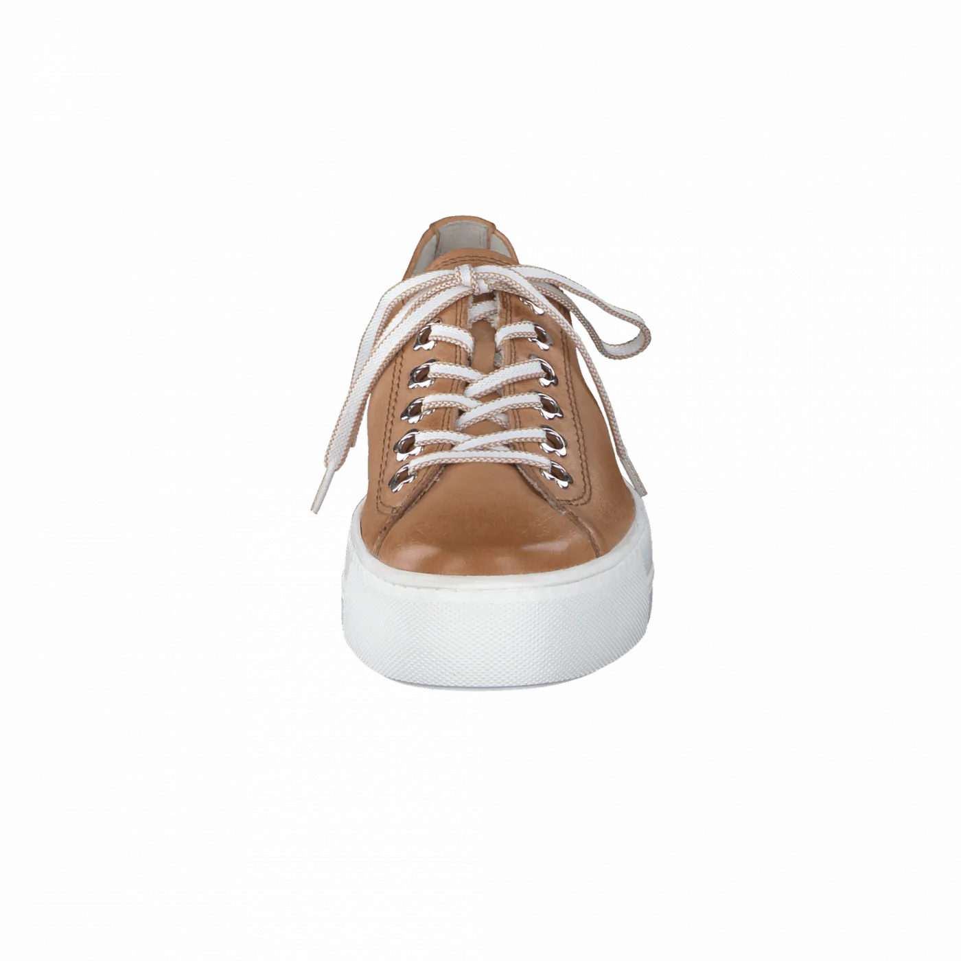 PAUL GREEN Tan leather trainer with zip detail 5206