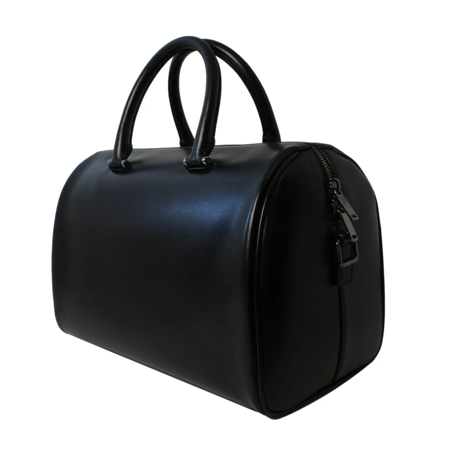 Saint Laurent 12 Hour Calfskin Leather Pony Hair Duffle Bag