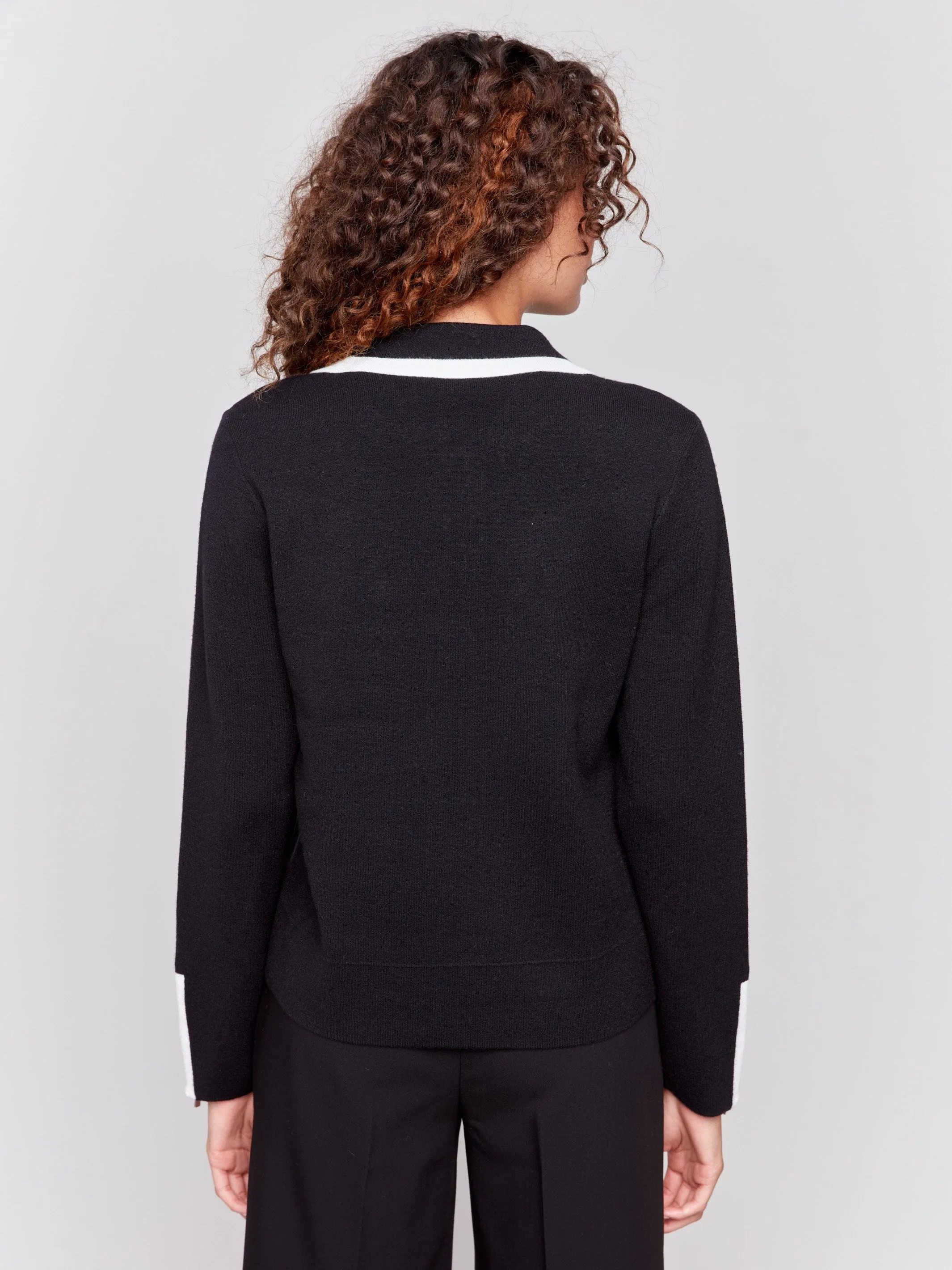 Short Gutsy Knit Jacket - Black