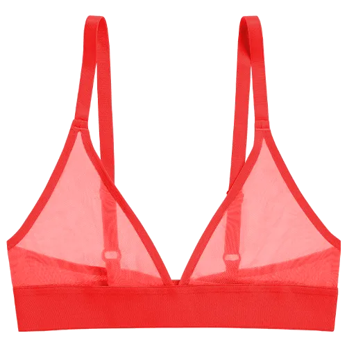 Sieve Triangle Bra in Cherry