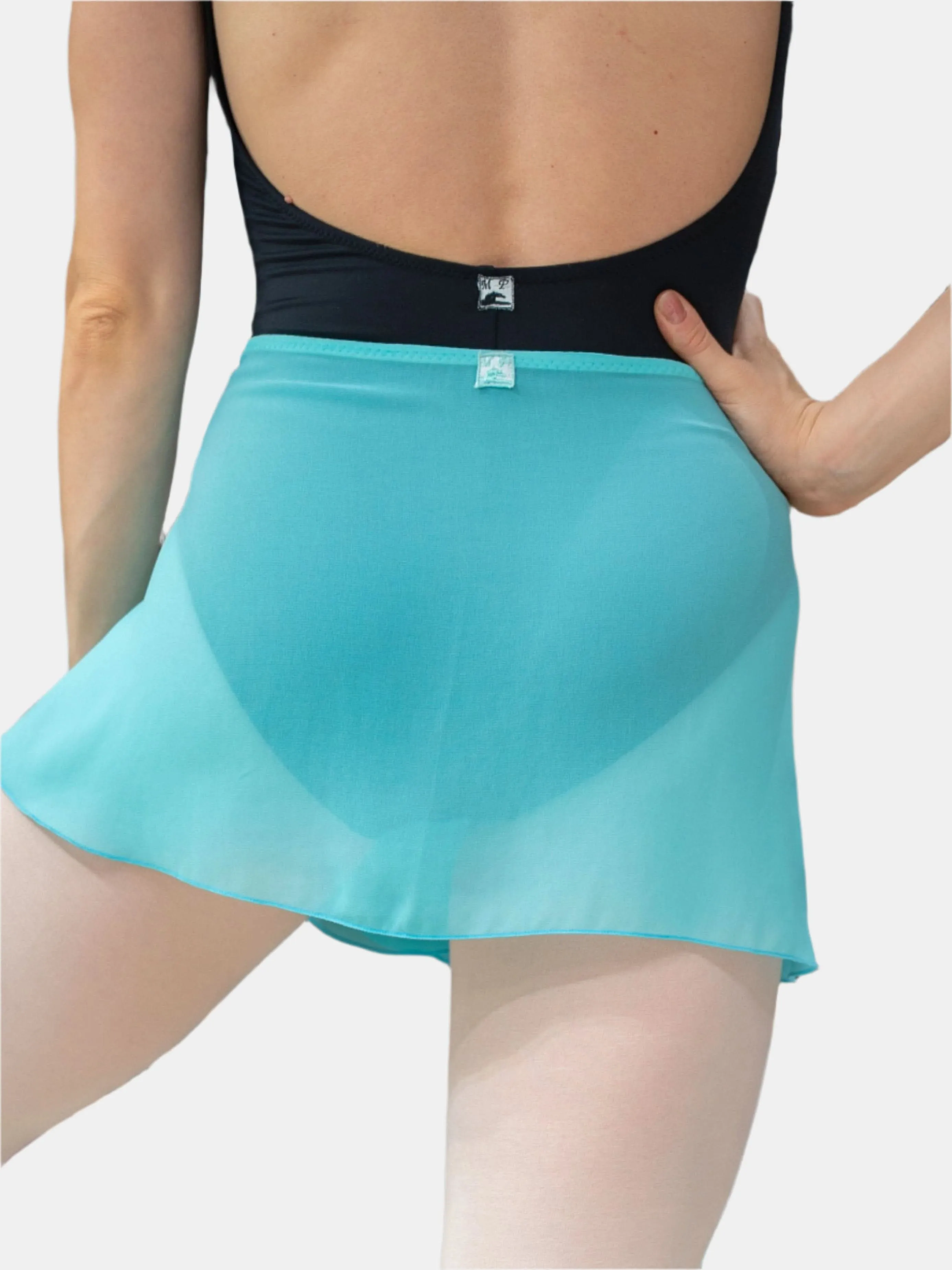 Sky Blue Wrap Short Dance Skirt MP301