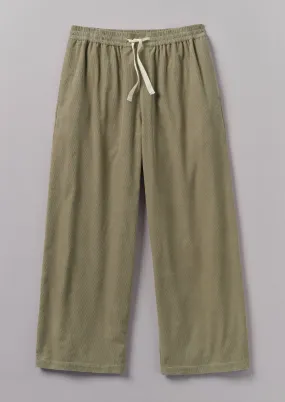 Soft Organic Cord Lounge Trousers | Green Stone