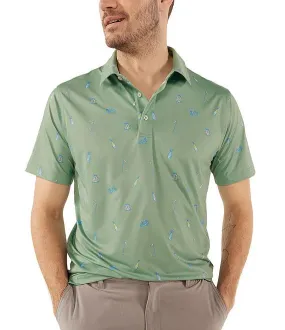 The Go For It- Olive SS Performance Polo- Chubbies