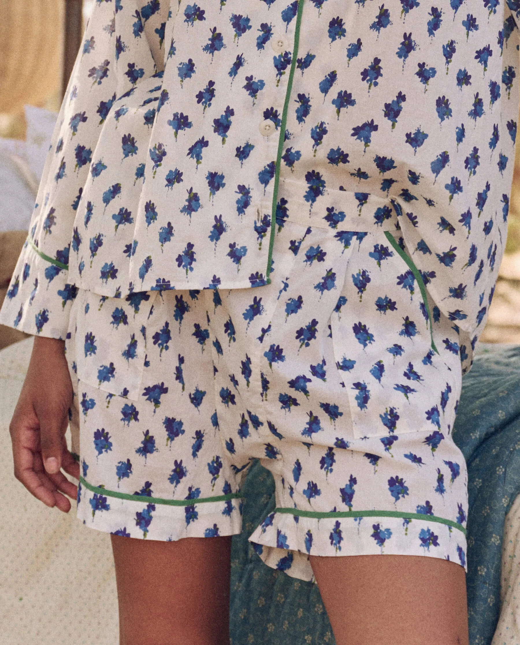 The Square Pajama Short. -- Early Dawn Floral