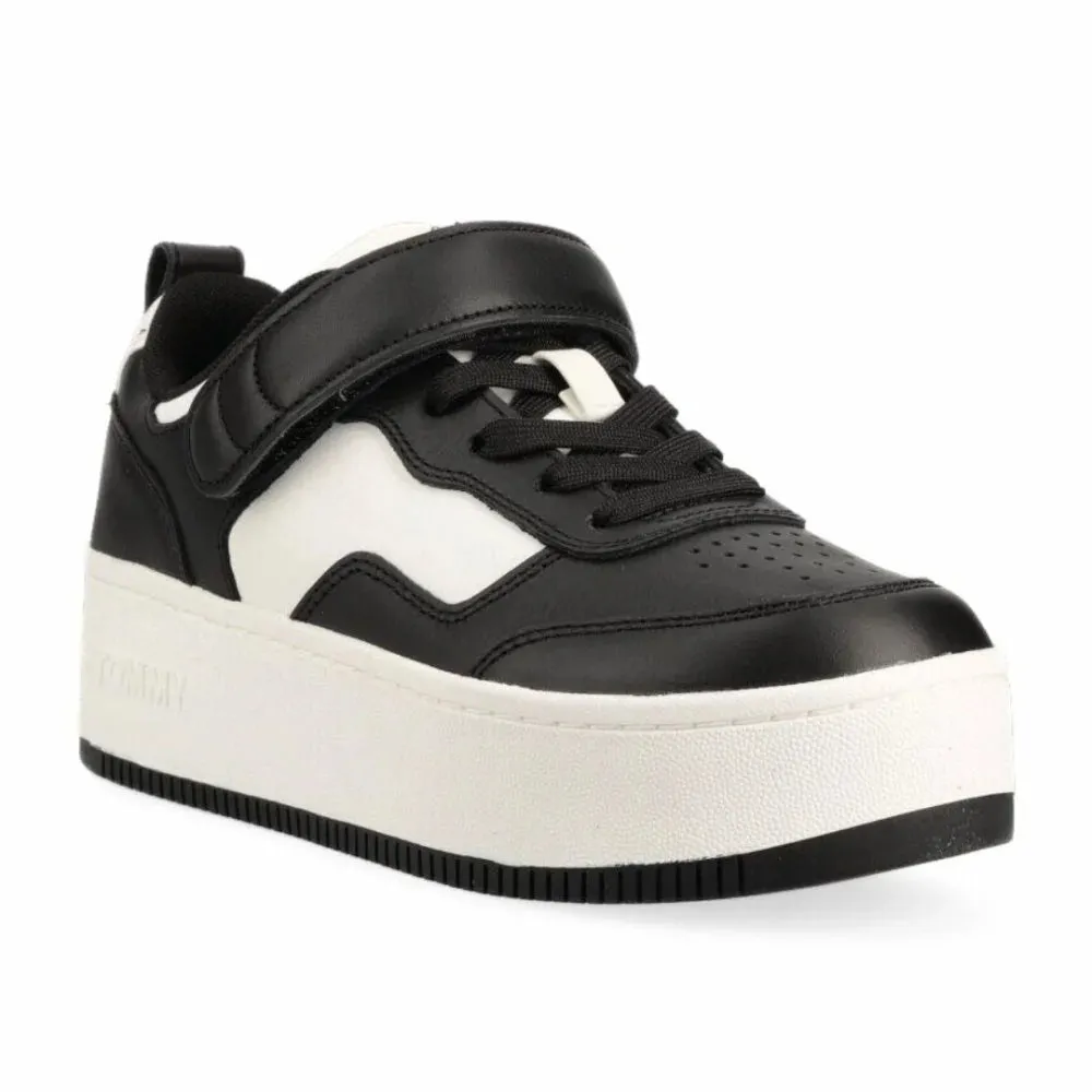 Tommy Hilfiger Jeans TJW Flatform Velcro Trainers Women's - BLKWHT