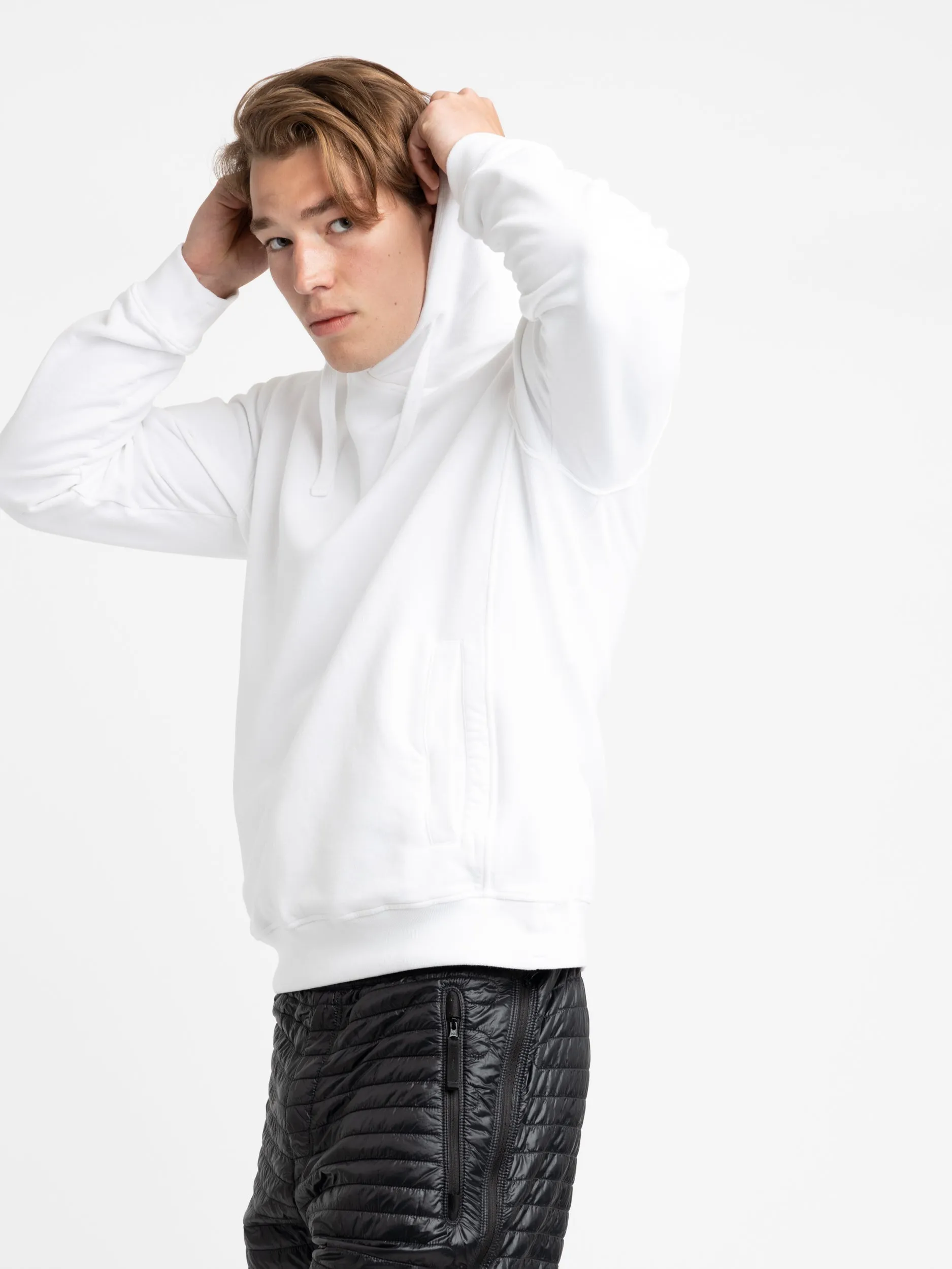 White Cotton Hoodie