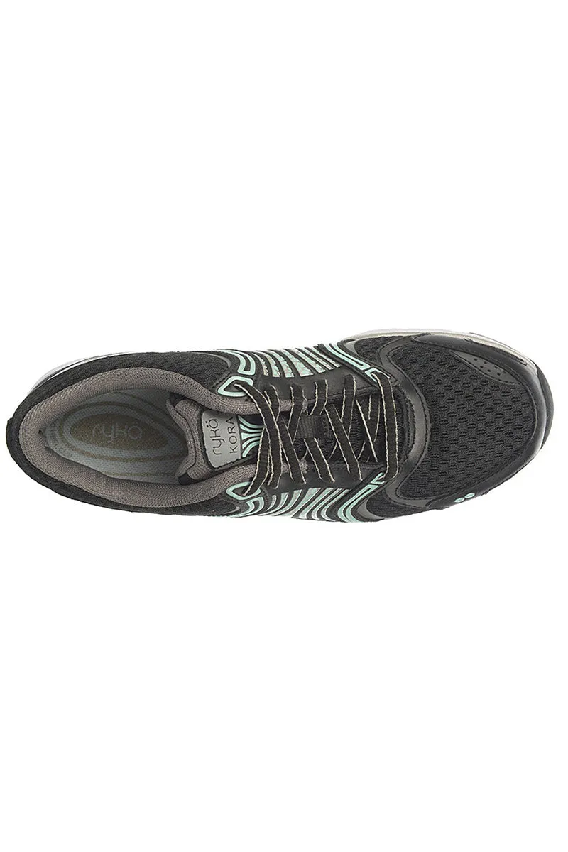 Women's Ryka Kora Running Trainers Black-Grey-Mint